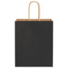 Bolsas de papel kraft con asas 250 uds negra 18x8x22 cm 5