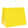 Sacos de papel 250 unid com alças amarelo 32x22x24 cm 4