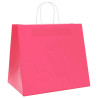 Bolsas de papel kraft con asas 250 uds rosa 32x22x28 cm 3