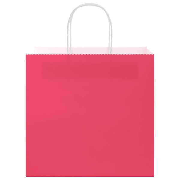 Bolsas de papel kraft con asas 250 uds rosa 54x15x49 cm M 5