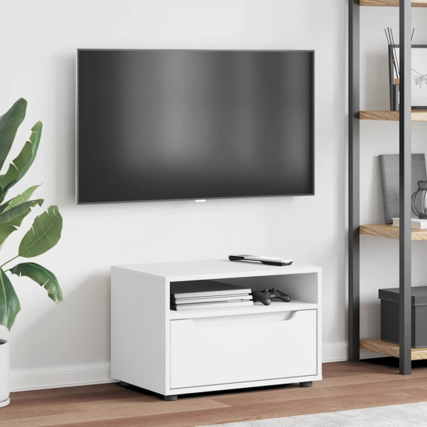 Móvel TV VISNES derivados de madeira branco 60x40x38 cm M 4