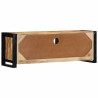 Mueble de TV madera maciza de mango rugosa 100x30x35 cm 4