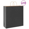 Sacos de papel 250 unid com alças preto 45x17x48 cm 1