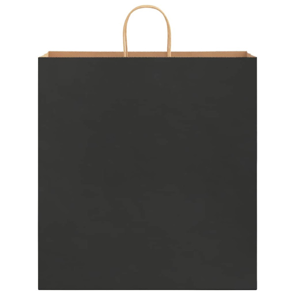 Bolsas de papel kraft con asas 250 uds negra 45x17x48 cm M 5