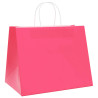 Bolsas de papel kraft con asas 250 uds rosa 32x22x24 cm 3