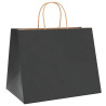Bolsas de papel kraft con asas 250 uds negra 32x22x24 cm 3