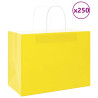 Sacos de papel 250 unid com alças amarelo 32x17x25 cm 1