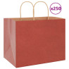 Bolsas de papel kraft con asas 250 uds rojo 32x22x24 cm 1