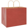Bolsas de papel kraft con asas 250 uds rojo 32x22x24 cm 4