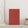 Bolsas de papel kraft con asas 250 uds rojo 21x11x31 cm 2