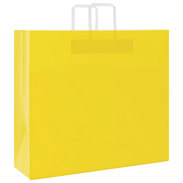 Bolsas de papel kraft con asas 250 uds amarillas 54x15x49 cm M 3