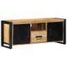 Mueble de TV madera maciza de mango rugosa 100x30x40 cm 1