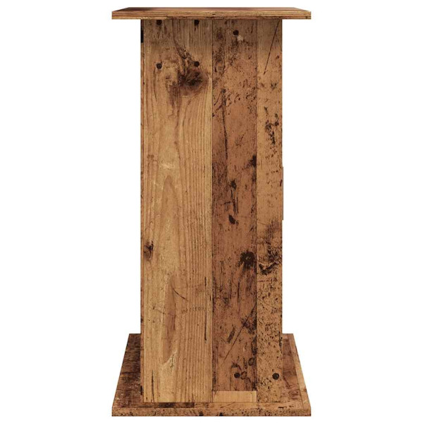 Soporte para acuario madera ingeniería envejecida 81x36x73 cm M 5