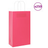 Bolsas de papel kraft con asas 250 uds rosa 21x11x36 cm 1