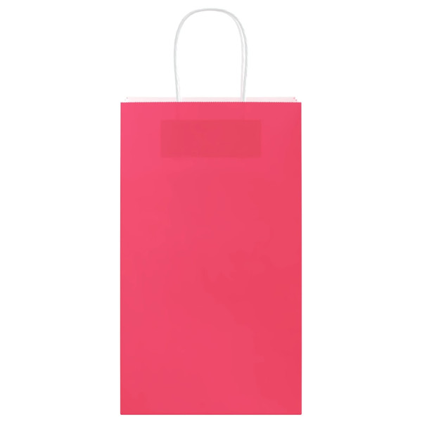 Bolsas de papel kraft con asas 250 uds rosa 21x11x36 cm M 5