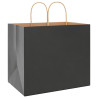 Bolsas de papel kraft con asas 250 uds negra 32x22x28 cm 4