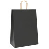 Bolsas de papel kraft con asas 250 uds negra 32x17x44 cm 3