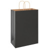 Bolsas de papel kraft con asas 250 uds negra 32x17x44 cm 4