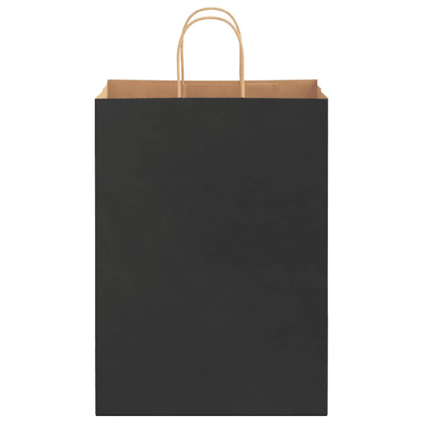 Bolsas de papel kraft con asas 250 uds negra 32x17x44 cm M 5