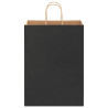 Bolsas de papel kraft con asas 250 uds negra 32x17x44 cm 5