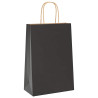 Bolsas de papel kraft con asas 250 uds negra 21x11x31 cm 3