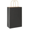 Bolsas de papel kraft con asas 250 uds negra 21x11x31 cm 4