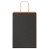 Bolsas de papel kraft con asas 250 uds negra 21x11x31 cm 5