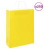 Bolsas de papel kraft con asas 250 uds amarillas 32x12x42 cm 1