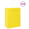 Bolsas de papel kraft con asas 250 uds amarillas 21x11x28 cm 1