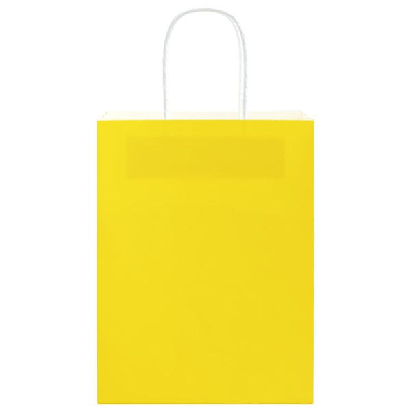 Bolsas de papel kraft con asas 250 uds amarillas 21x11x28 cm M 5