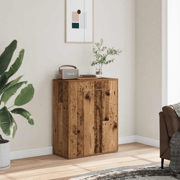 Aparador de madera contrachapada madera envejecida 60x30x75 cm M 3