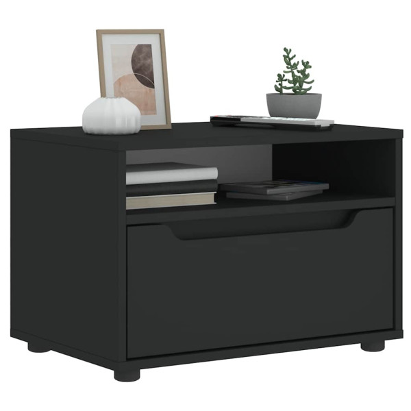 Mueble de TV VISNES negro 60x40x38 cm madera de ingeniería D