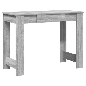 Escritorio de madera contrachapada gris sonoma 100x45x75 cm H