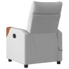 Sillón de masaje reclinable de tela gris nube 5
