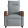 Sillón reclinable de masaje eléctrico tela gris claro 5