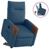 Sillón reclinable elevable tela azul 1