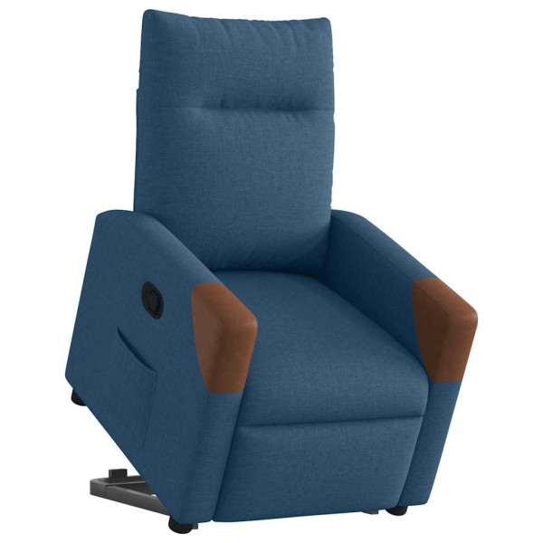 Sillón reclinable elevable tela azul M 3