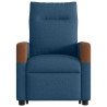 Sillón reclinable elevable tela azul 5