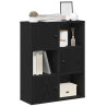 Librería de madera contrachapada roble negro 60x24x76.5 cm 1