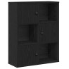 Librería de madera contrachapada roble negro 60x24x76.5 cm 2