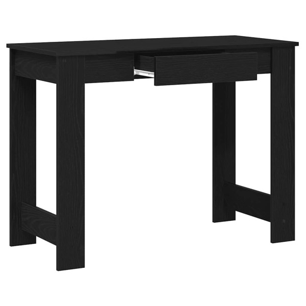 Escritorio de madera contrachapada negro 100x45x75 cm M 5