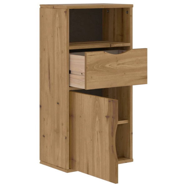 Mueble auxiliar con cajón ODDA 40x24x79 cm madera maciza pino M 5