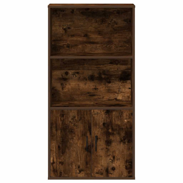 Estantería madera de ingeniería roble ahumado 60x24x120 cm M 4