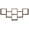 Estantería de pared madera ingeniería roble ahumado 159x18x66cm 4