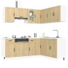 Mueble cocina Lucca roble sonoma 11 pzas madera contrachapada 1