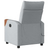 Sillón reclinable de masaje de tela gris claro 5