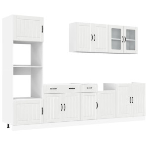 Mueble cocina Kalmar blanco de alto brillo 7 pzas H