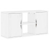 Armário para TV 79x24x40 cm Madeira maciça de pinho Branco 2