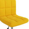 Silla de comedor giratoria de terciopelo amarillo mostaza 4