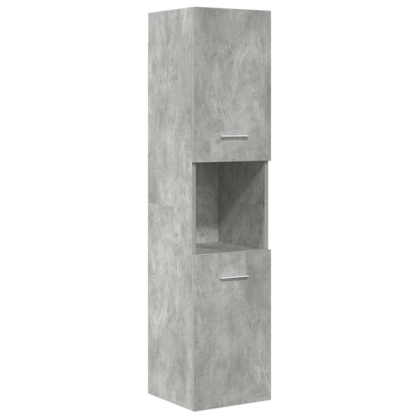 Juego muebles de baño 4 pzas madera contrachapada gris hormigón M 5